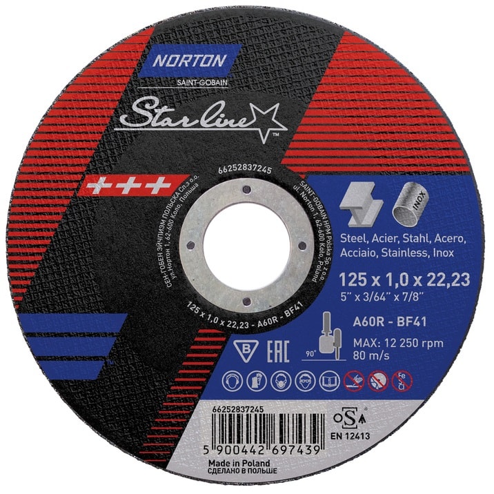 Norton Starline 1.0 to 1.9mm Cutting Discs