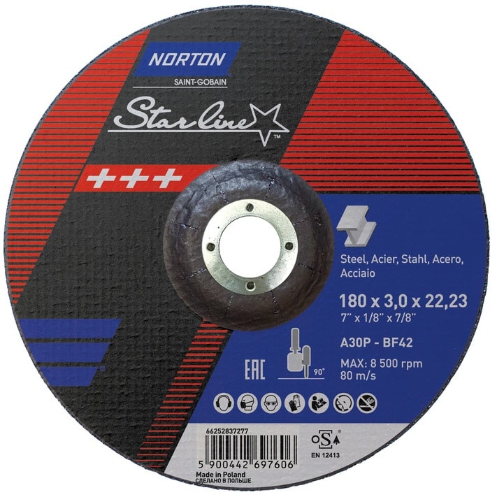 Norton Starline 2.5 to 3.2mm Cutting Discs