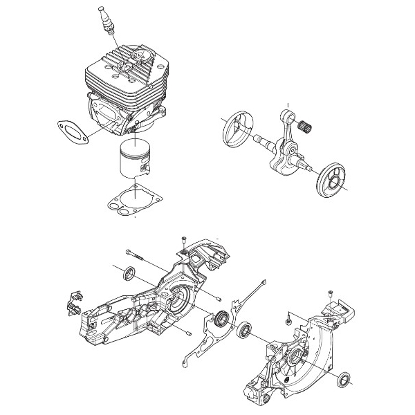 Husqvarna K970 Crankcase Inc Barrel & Piston