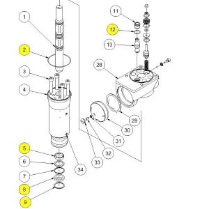 Seal Kits for Hycon Breakers HH20 HH23 HH25 HH27
