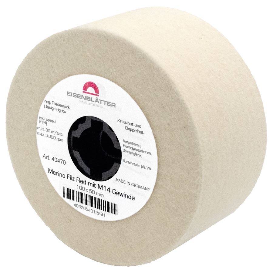 POLY-PTX Felt Wheels With M14 Thread 100x50mm - Image 2