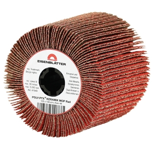 POLY-PTX Ceramic Flap Wheels 105x100mm with 19mm Keyway Centre