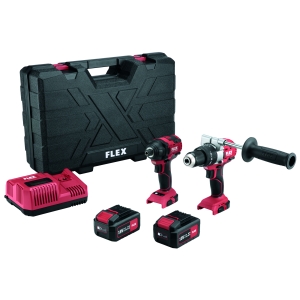 Flex 18v Brushless Combi Drill & Impact Driver - Twin Pack